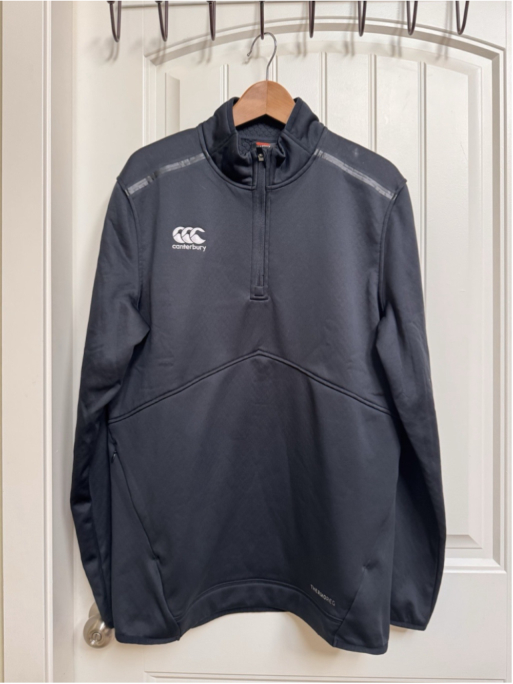 NWT Canterbury Black Thermo Pro II Quarter Zip Training Top Size XL